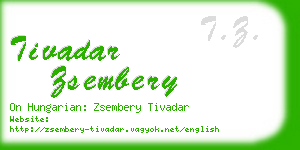 tivadar zsembery business card